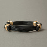 Classic Bracelet Synthetic Elephant Hair with 14k Gold Fill X-knots