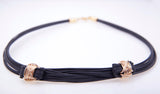 Synthetic Elephant Hair Necklace with14KT Gold Fill X-knots