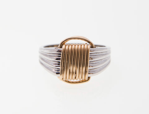 Two Tone Single Knot Ring
