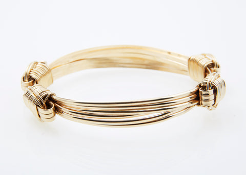 Classic Bracelet 14k Solid Gold 3-Strand