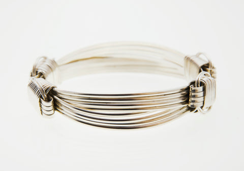 ME5 Braided elephant hair bracelet with sterling silver clasp