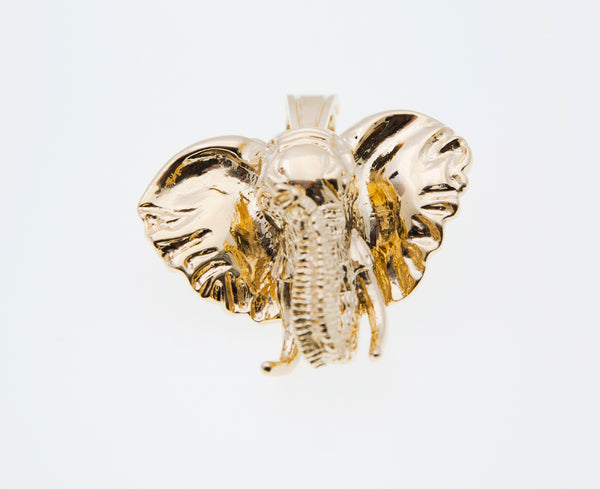 Gold elephant clearance head pendant