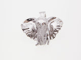 Sterling Silver Elephant Head Pendant