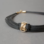 Synthetic Elephant Hair Necklace with14KT Gold Fill X-knots